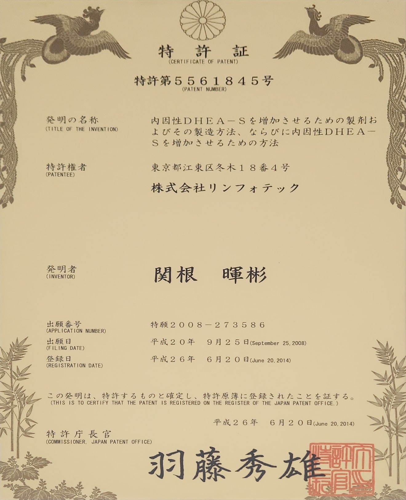 特許第5561845号